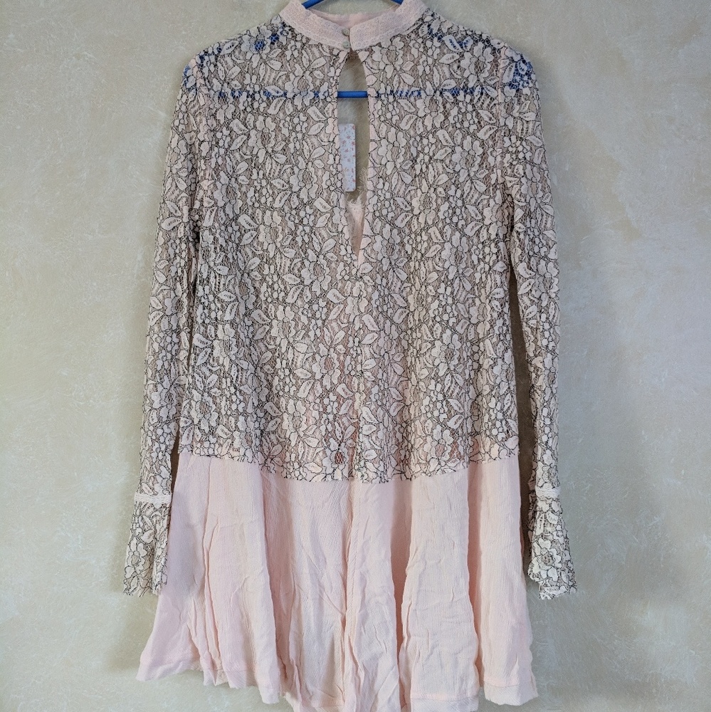 Free People Tell Tale Lace Dress Pearl - Picture 7 of 7